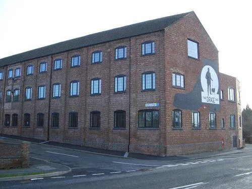 A large industrial building, formerly the Drage Shoe Factory at Bozeat