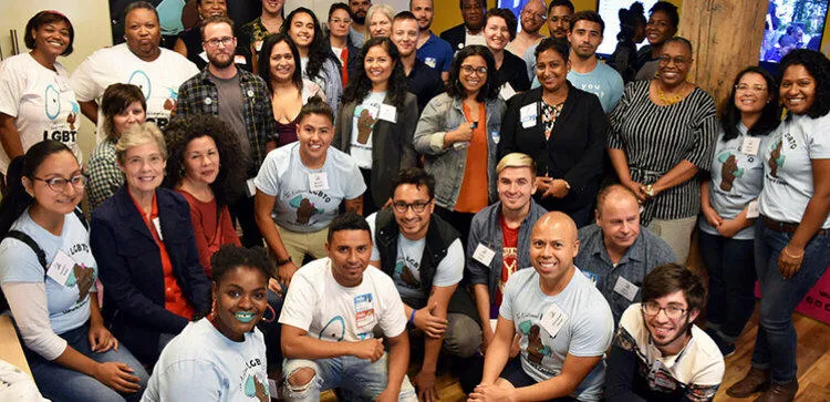 Attendees at the National LGBTQ Workers Center's 2019 Economic Justice summit