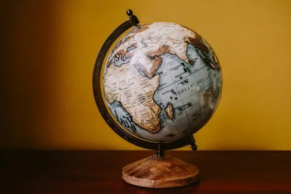 A picture of a globe