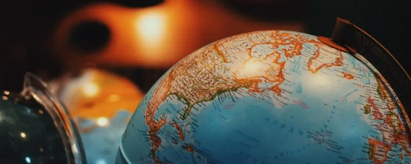 Image of a globe showing the Americas and Europe 