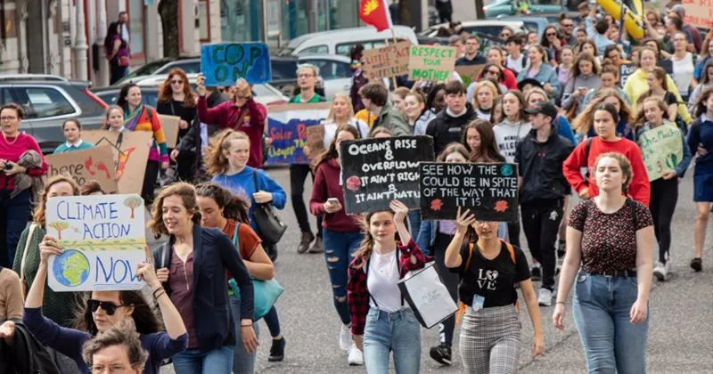 Photo of a climate rally 