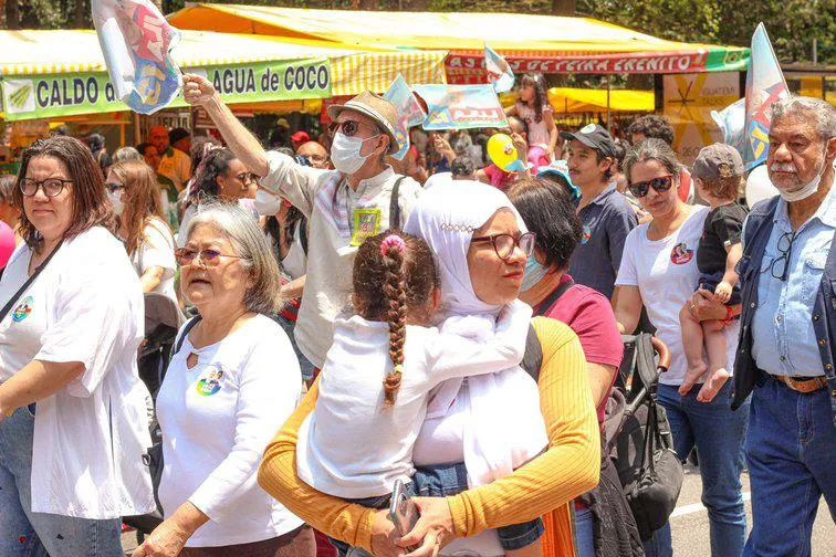 People protesting at a rally